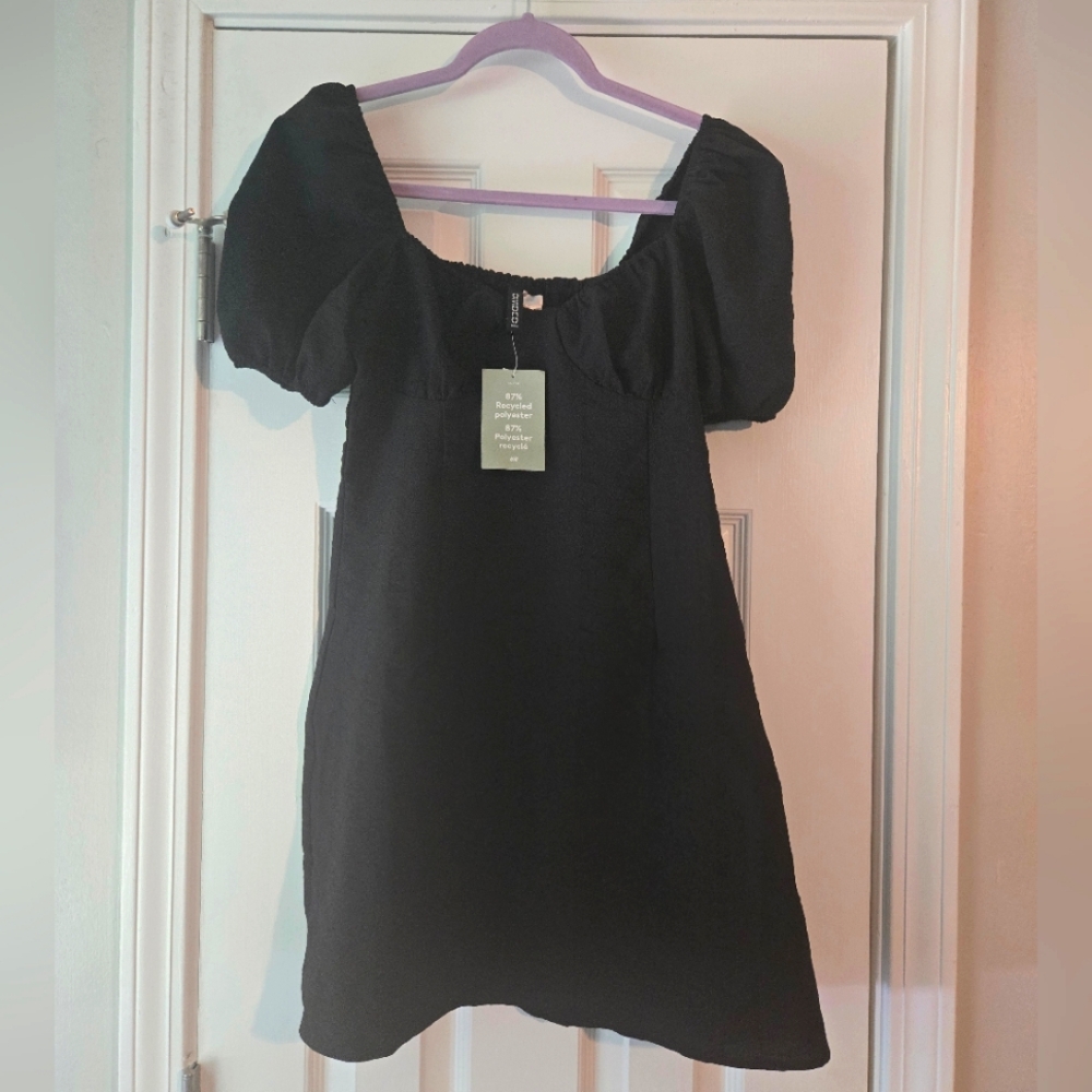 Black Puff Sleeve Dress